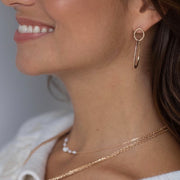 boucles clara anneaux entremêlés aspect mat plaqué or